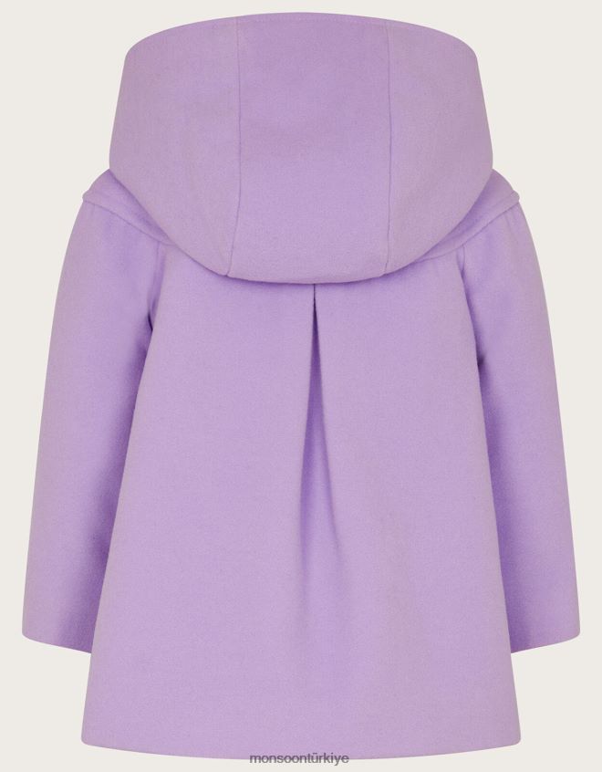 Monsoon kız bebek kalp cep ceket JH86BT2082 Giyim mor (leylak)