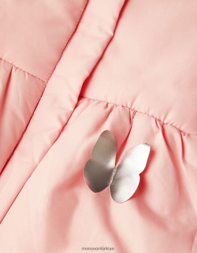 Monsoon kız bebek kelebek 3d yastıklı ceket JH86BT2072 Giyim pembe