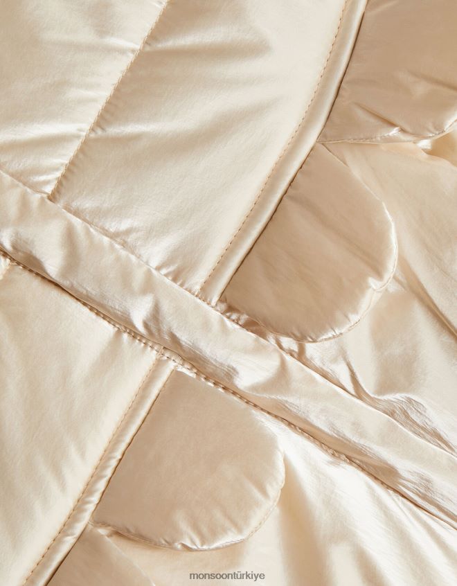 Monsoon kız bebek petal peplum yastıklı ceket JH86BT2077 Giyim doğal (şampanya)