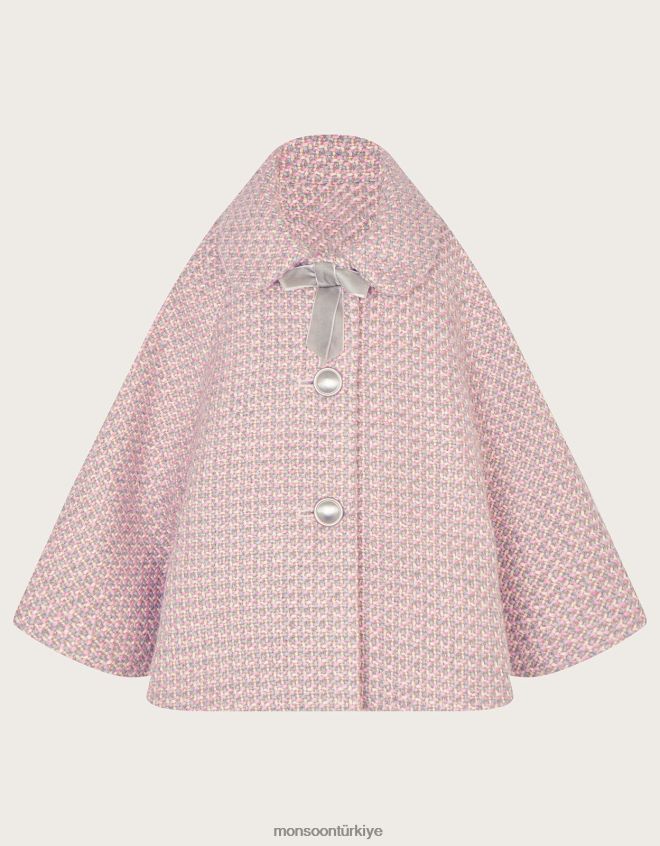 Monsoon kız bebek tüvit pelerin JH86BT2084 Giyim gri