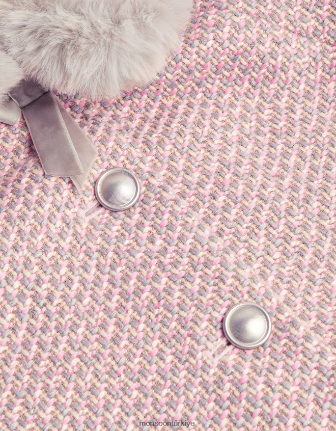 Monsoon kız bebek tüvit pelerin JH86BT2084 Giyim gri