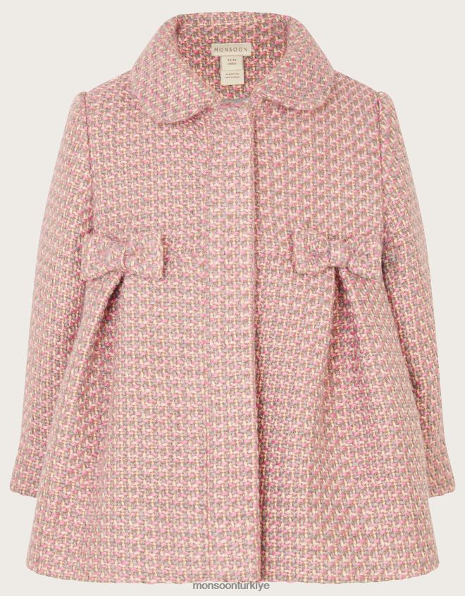 Monsoon kız bebek tüvit yakalı suni kürk kaban JH86BT2067 Giyim gri