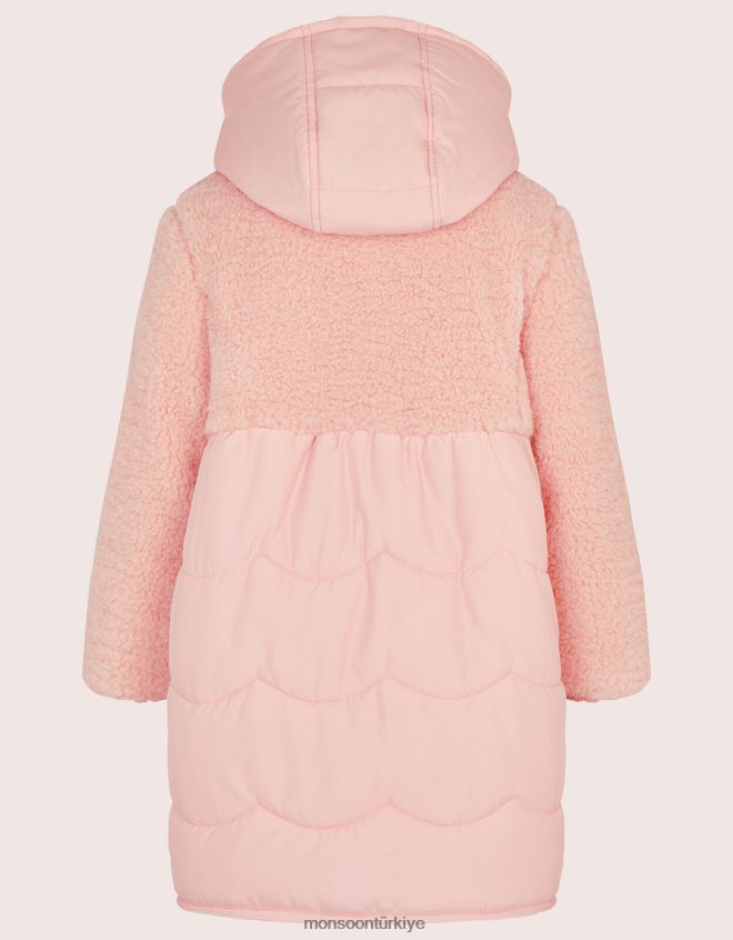 Monsoon kız borg fistolu ceket JH86BT1570 Giyim pembe (soluk pembe)