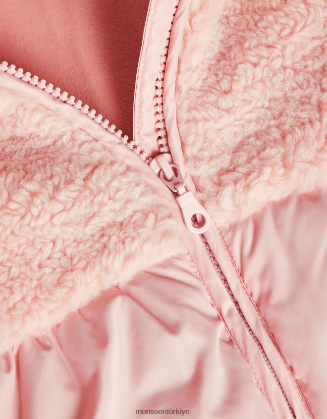 Monsoon kız borg fistolu ceket JH86BT1570 Giyim pembe (soluk pembe)