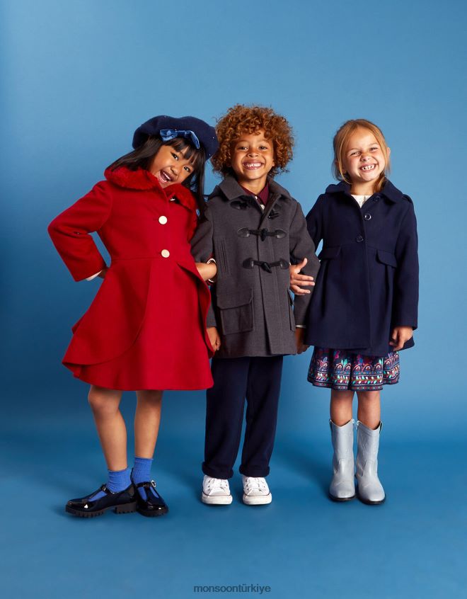 Monsoon kız etekli burgu akıllı ceket JH86BT1627 Giyim kırmızı