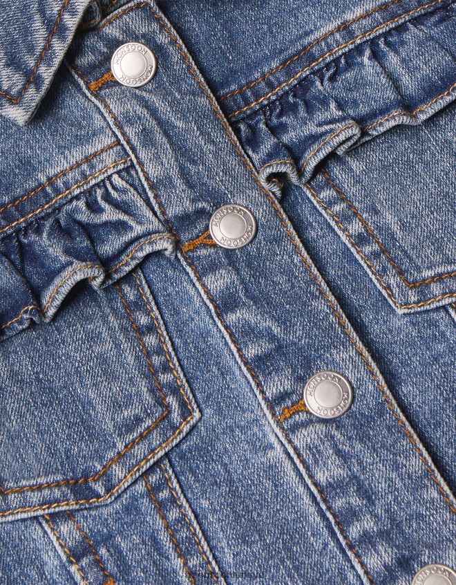 Monsoon kız fırfırlı denim ceket JH86BT1879 Giyim mavi