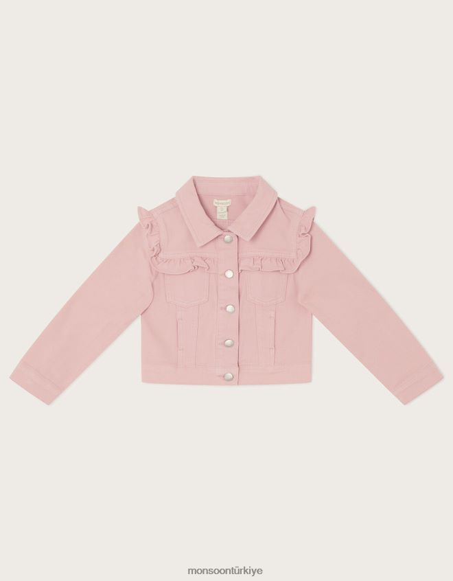 Monsoon kız fırfırlı dimi ceket JH86BT1963 Giyim pembe
