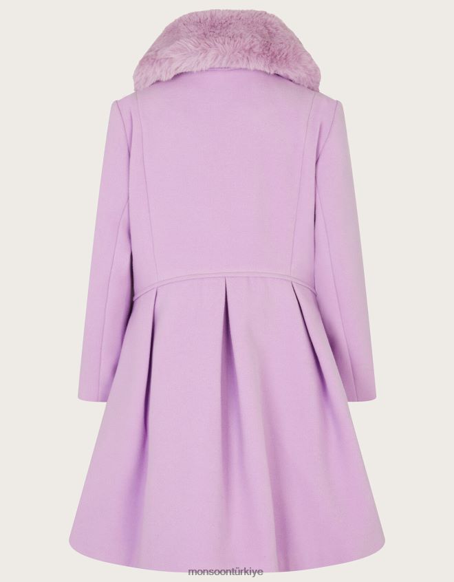 Monsoon kız kruvaze etekli akıllı kaban JH86BT1722 Giyim mor (leylak)