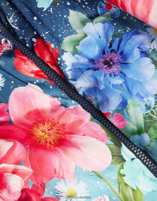 Monsoon kız yıldız çayır baskılı dolgulu kaban JH86BT1837 Giyim turkuaz