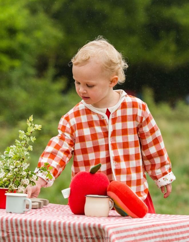 Monsoon çocuklar küçük yeşil radikaller bahar çiçekleri çift taraflı ceket JH86BT1903 Giyim kırmızı