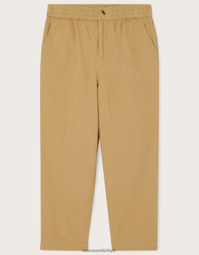 Monsoon erkek çocuk konik chinos JH86BT2241 Giyim doğal taş)