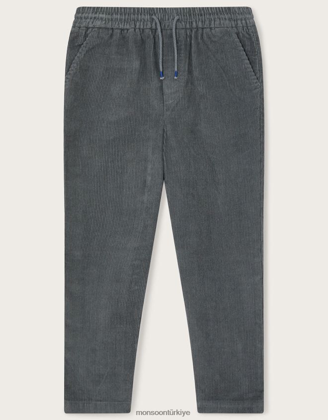 Monsoon erkek çocuk konik kordonlu pantolon JH86BT2210 Giyim gri