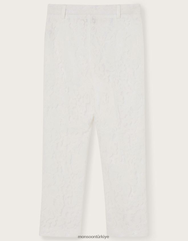 Monsoon kız brea dantelli nedime pantolonu JH86BT1785 Giyim fildişi
