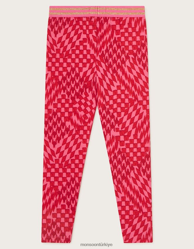 Monsoon kız desenli tayt JH86BT1640 Giyim kırmızı