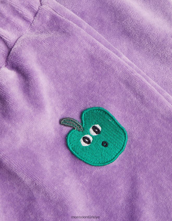 Monsoon kız kadife koşucu altları JH86BT1658 Giyim mor (leylak)