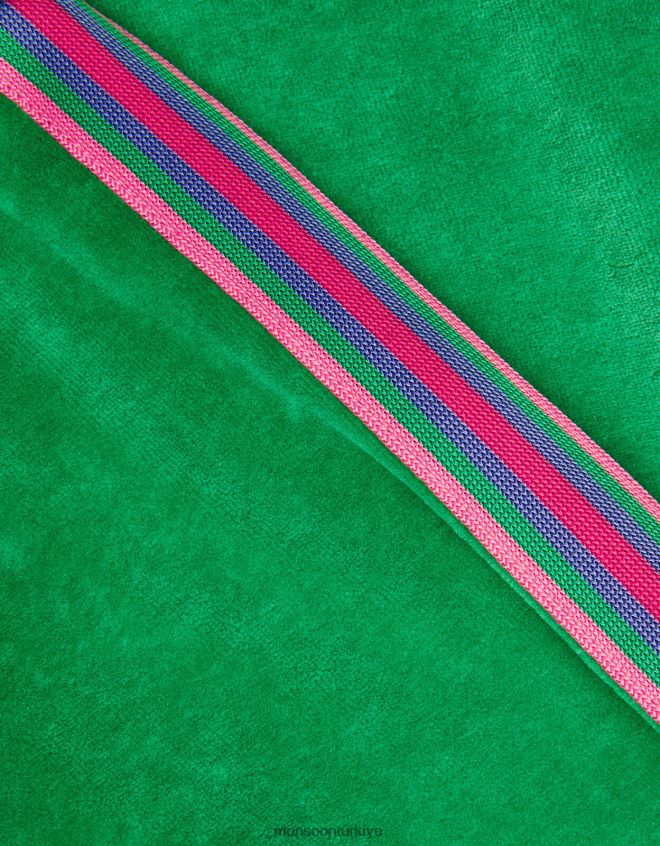 Monsoon kız kadife sportif koşucular JH86BT1630 Giyim yeşil