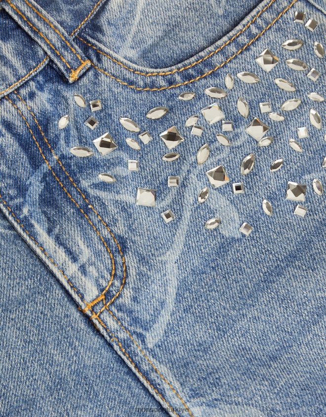 Monsoon kız tek boynuzlu at desenli kot pantolon JH86BT1740 Giyim mavi