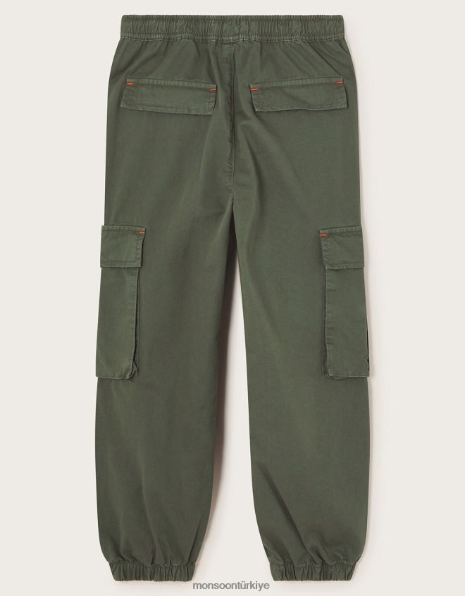 Monsoon çocuklar kargo pantolonunu çek JH86BT2212 Giyim yeşil (haki)