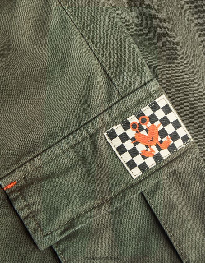 Monsoon çocuklar kargo pantolonunu çek JH86BT2212 Giyim yeşil (haki)