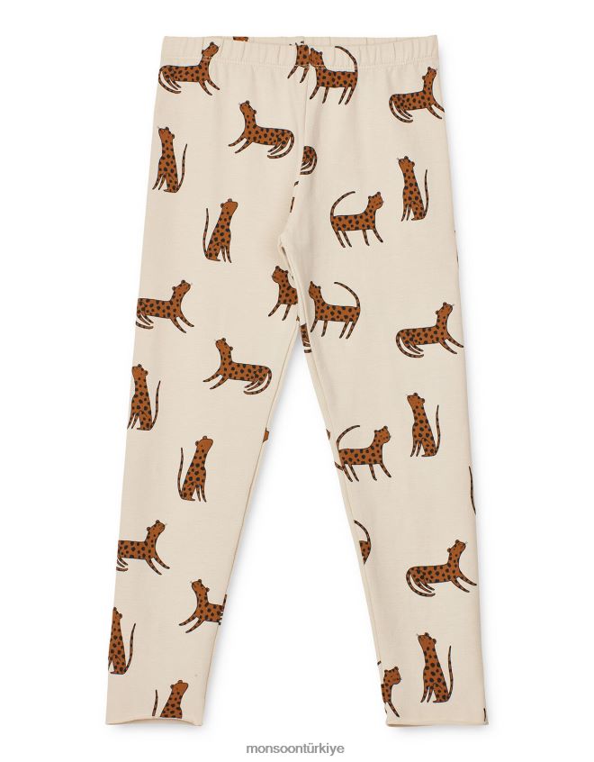 Monsoon çocuklar liewood marie leopar desenli tayt JH86BT1971 Giyim krem