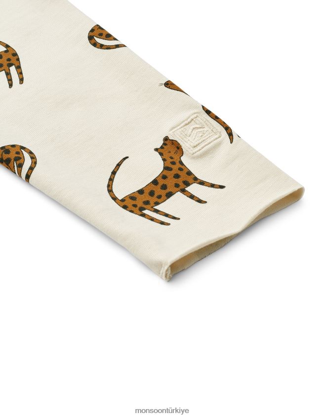 Monsoon çocuklar liewood marie leopar desenli tayt JH86BT1971 Giyim krem