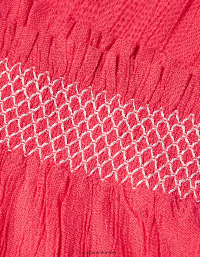 Monsoon kız bebek büzgülü tulum JH86BT2148 Giyim turuncu (mercan)