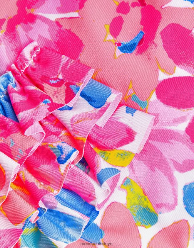 Monsoon kız bebek cesur çiçek fırfırlı mayo JH86BT2157 Giyim çok