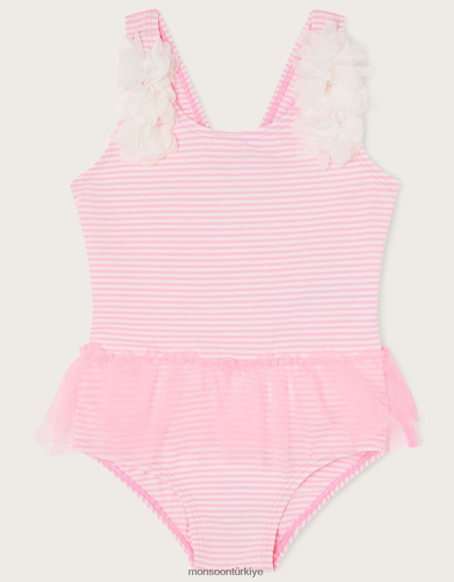 Monsoon kız bebek etekli gofre mayo JH86BT2175 Giyim pembe