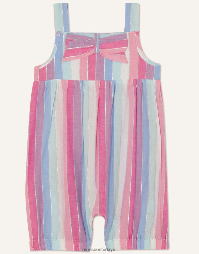 Monsoon kız bebek çizgili tulum JH86BT2177 Giyim çok