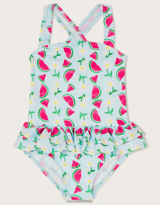 Monsoon kız bebek karpuz etekli mayo JH86BT2074 Giyim mavi
