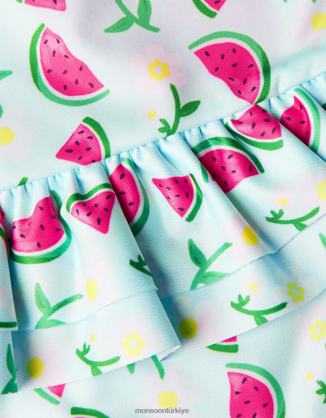 Monsoon kız bebek karpuz etekli mayo JH86BT2074 Giyim mavi