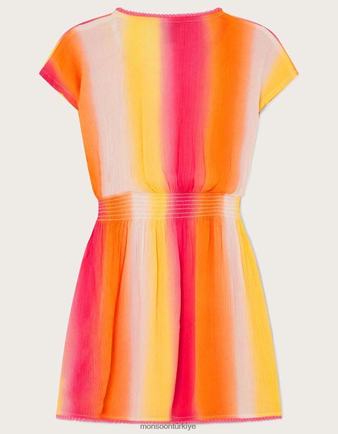 Monsoon kız blok renk kaftan elbise JH86BT1936 Giyim sarı