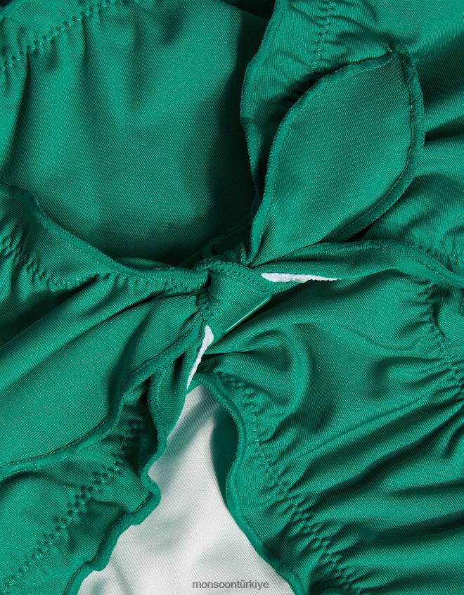 Monsoon kız üçgen bikini seti JH86BT1893 Giyim yeşil