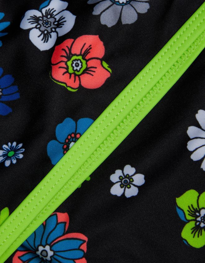 Monsoon kız çiçek desenli askılı bikini takımı JH86BT1940 Giyim siyah