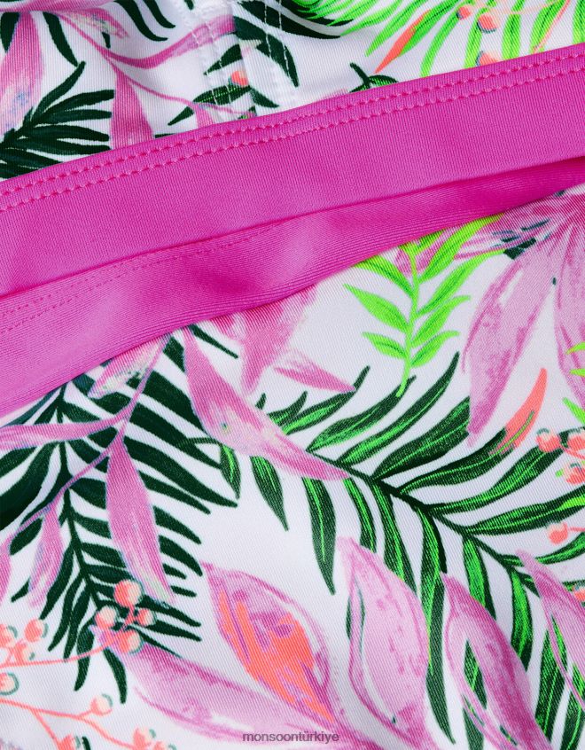 Monsoon kız oldukça palmiye üçgen bikini seti JH86BT1957 Giyim fildişi