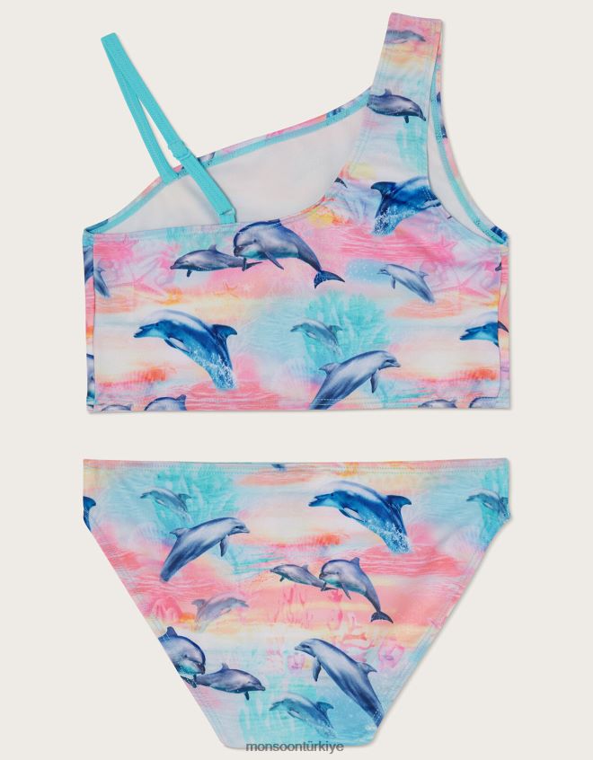 Monsoon kız plaj yunus tankini seti wwf-uk işbirliği JH86BT1819 Giyim çok