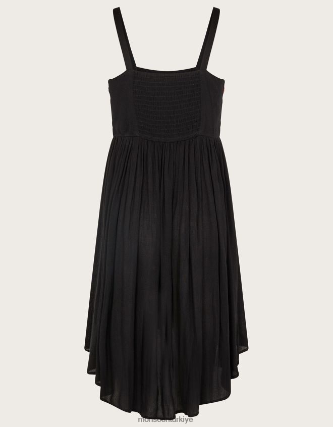 Monsoon kız tığ işi elbise JH86BT1707 Giyim siyah