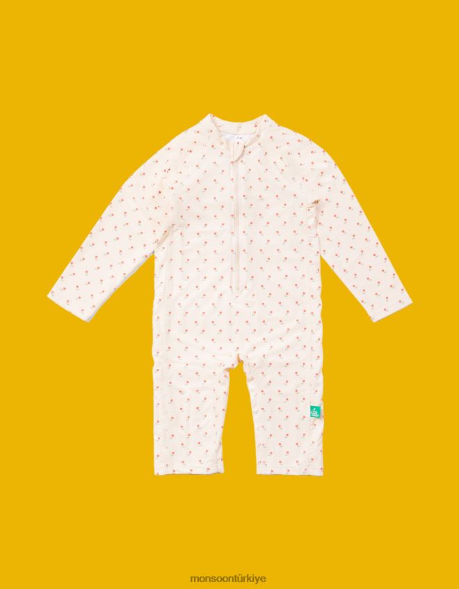 Monsoon çocuklar küçük yeşil radikaller gül çiçeği upf 50+ güneşe dayanıklı takım elbise JH86BT1921 Giyim çok