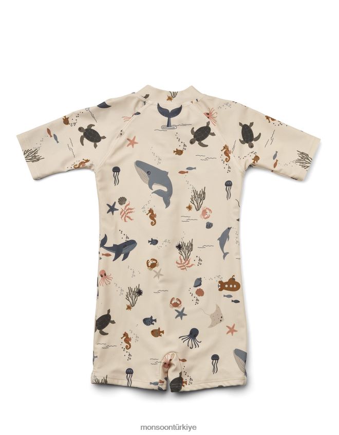 Monsoon çocuklar liewood max deniz yaratığı tulum JH86BT2291 Giyim deve (bej)