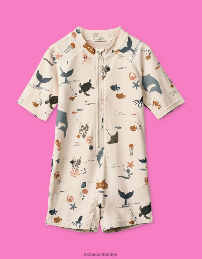 Monsoon çocuklar liewood max yüzme tulumu JH86BT2287 Giyim krem