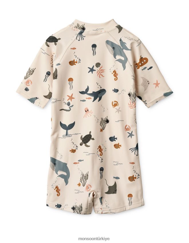 Monsoon çocuklar liewood max yüzme tulumu JH86BT2287 Giyim krem