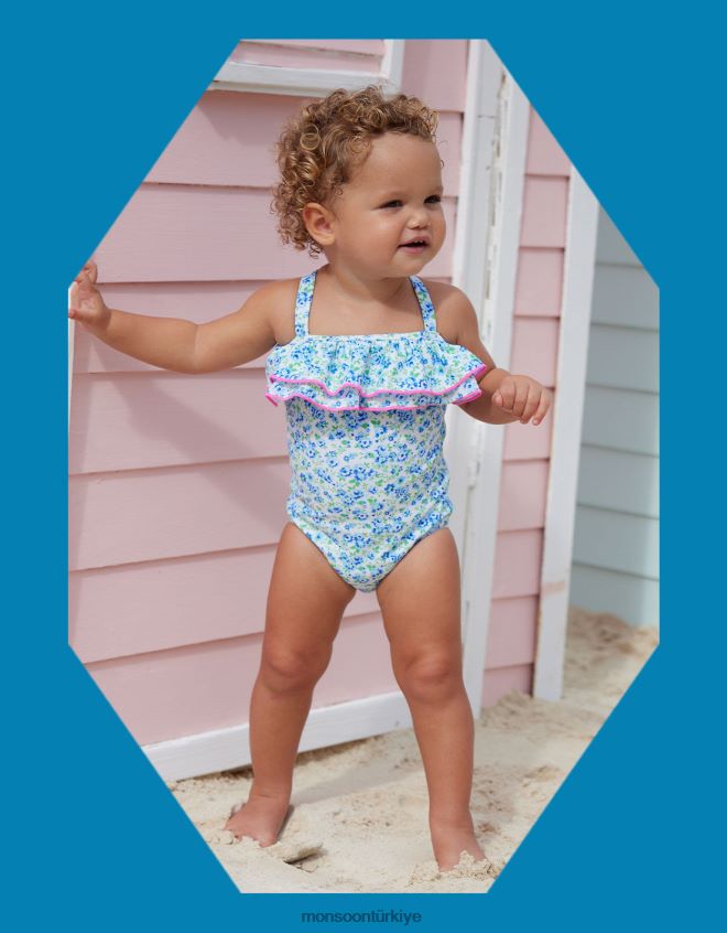 Monsoon çocuklar sunva baby vintage küçük çiçekli mayo JH86BT2170 Giyim mavi