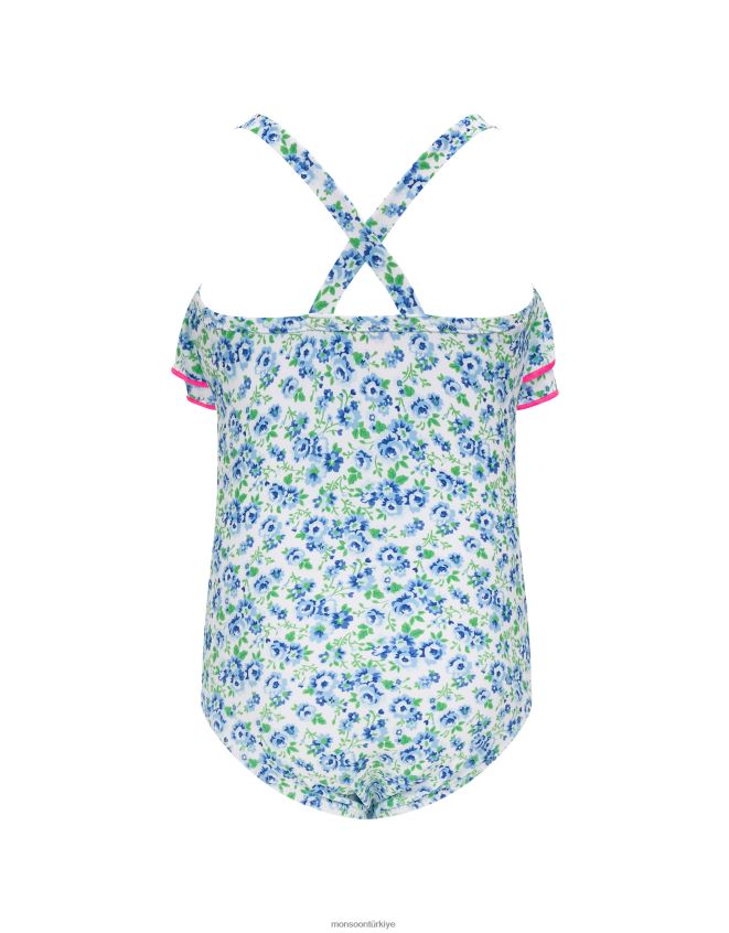 Monsoon çocuklar sunva baby vintage küçük çiçekli mayo JH86BT2170 Giyim mavi