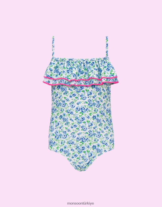 Monsoon çocuklar sunva baby vintage küçük çiçekli mayo JH86BT2170 Giyim mavi