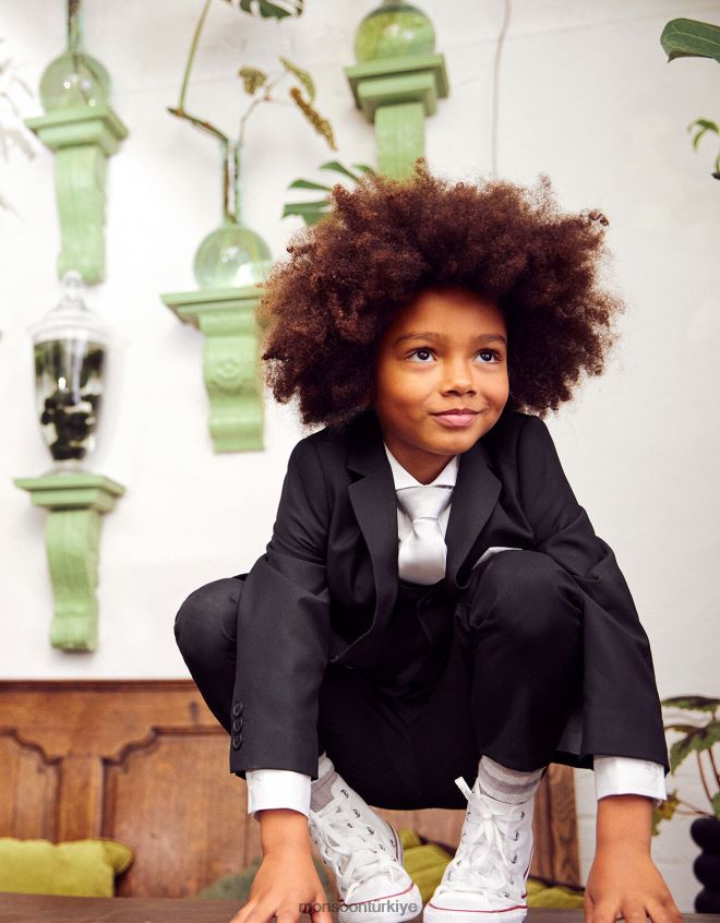 Monsoon erkek çocuk Andrew dört parçalı takım elbise JH86BT2262 Giyim siyah