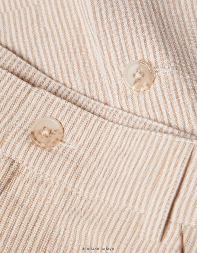 Monsoon erkek çocuk Cooper şortlu üç parçalı takım JH86BT2285 Giyim doğal taş)