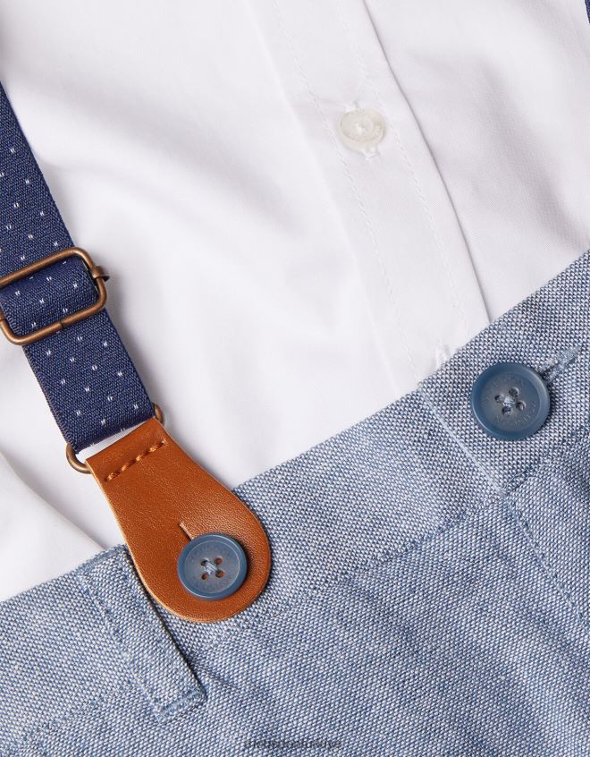 Monsoon erkek çocuk Nathan üç parçalı atlet ve şort takımı JH86BT2256 Giyim mavi