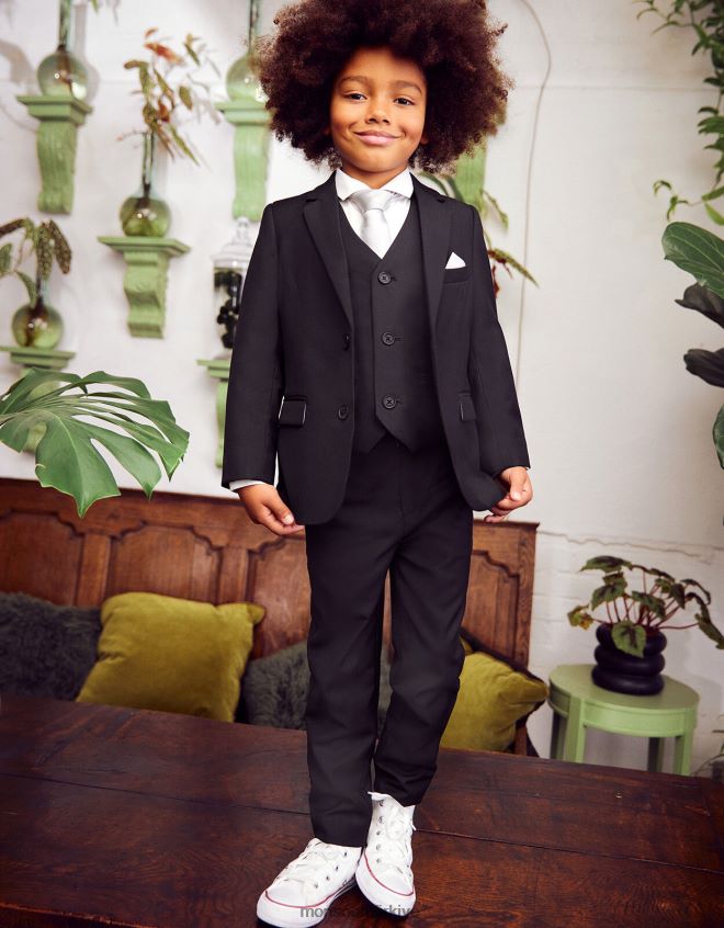 Monsoon erkek çocuk andrew akıllı takım elbise blazer JH86BT2255 Giyim siyah