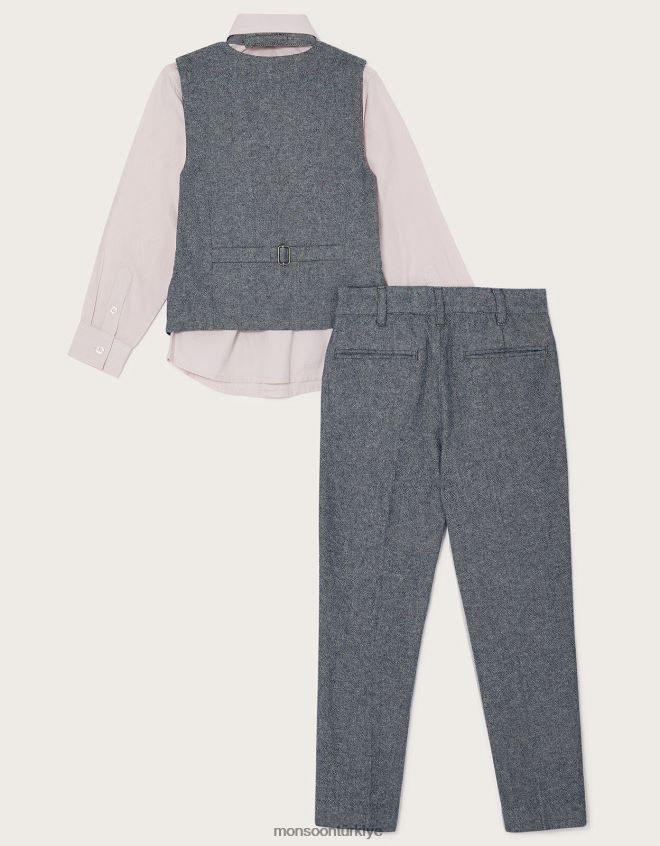 Monsoon erkek çocuk dört parçalı takım elbise JH86BT2269 Giyim gri