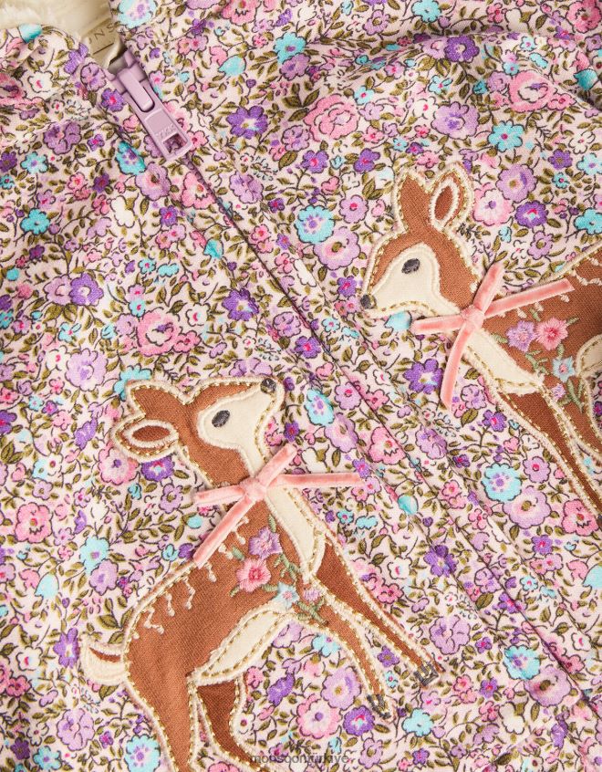 Monsoon kız baby ditsy geyik kapüşonlu ve eşofman takımı JH86BT2092 Giyim mor (leylak)